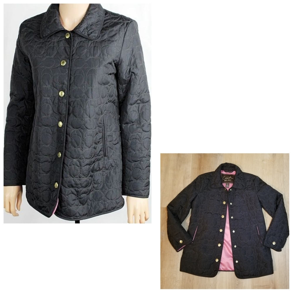 Coach Black Diamond Signature Quilt Jacket XS